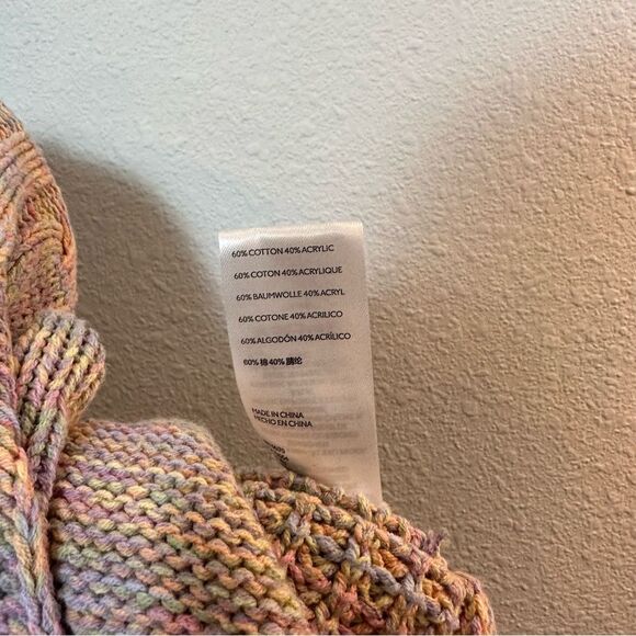 UO Multicolor Crop Oversized Knit Sweater 275 - Picture 3 of 4